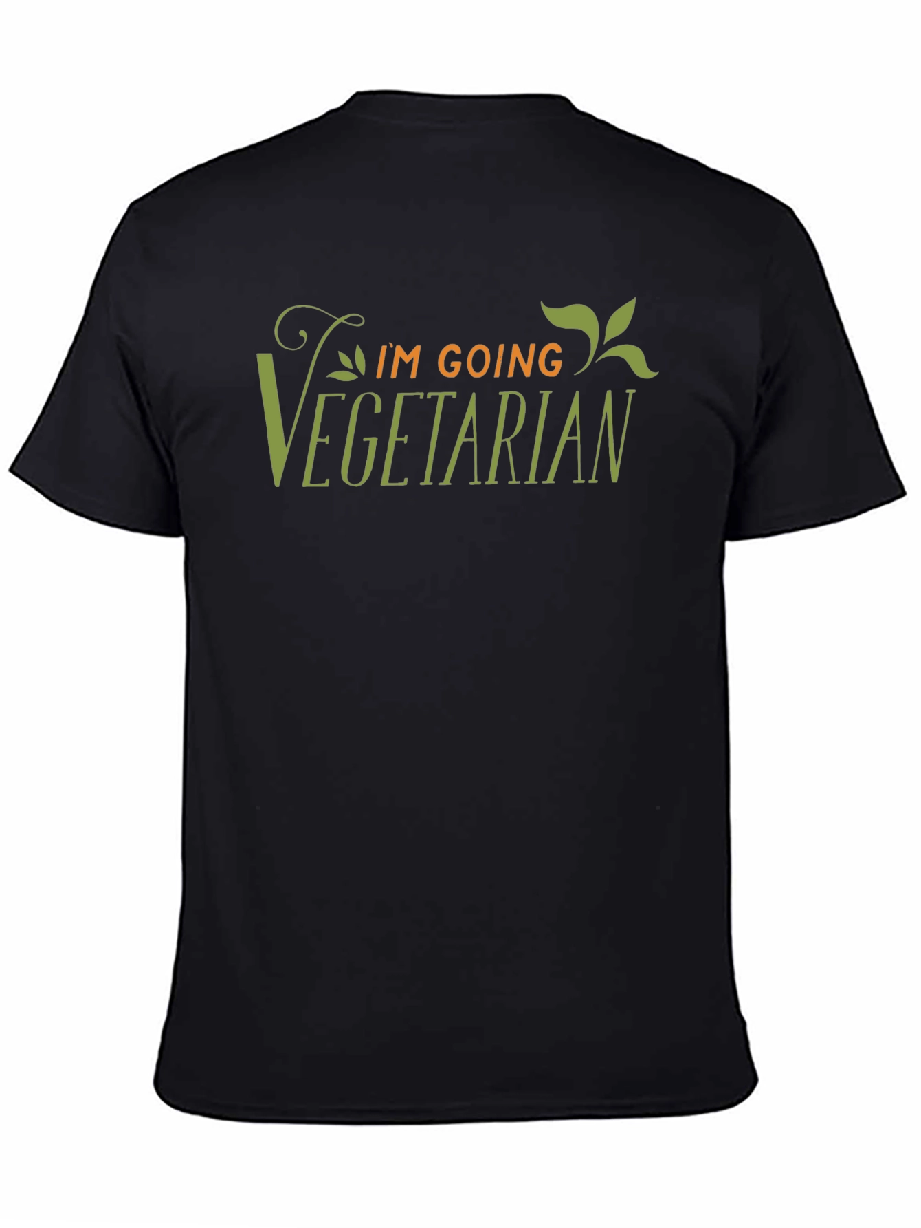 Im Going Vegetarian T-Shirt - Black Cotton Tee