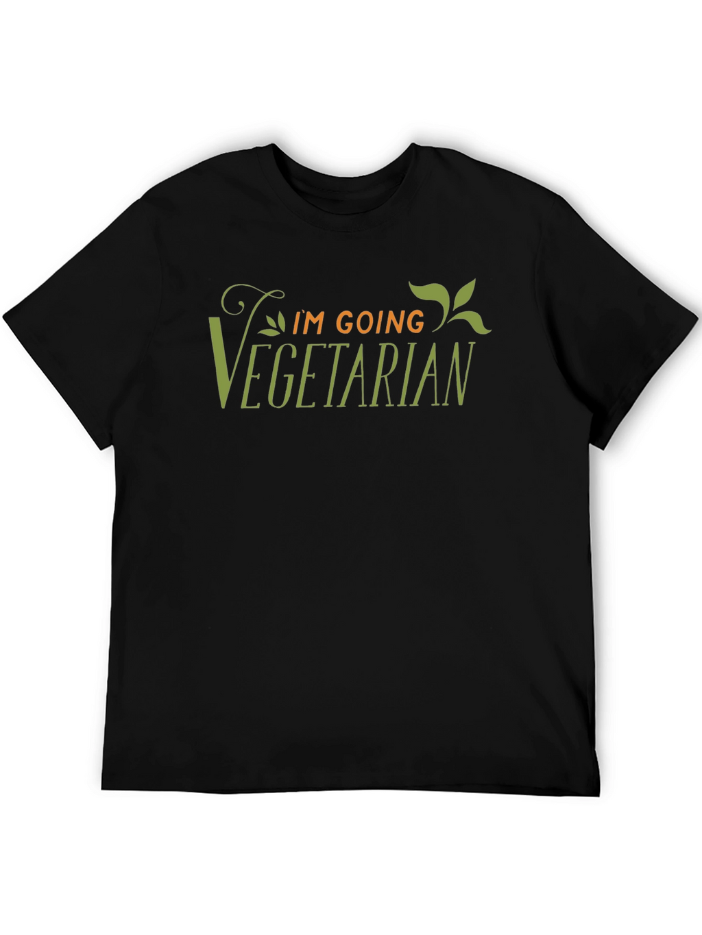 Im Going Vegetarian T-Shirt - Black Cotton Tee