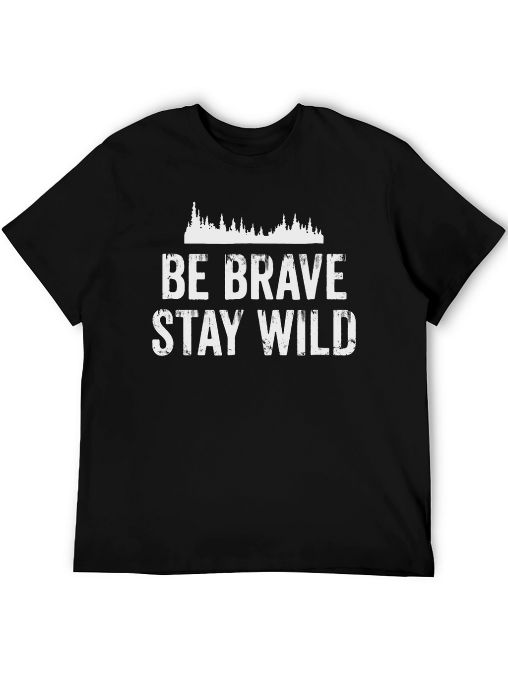 Be Brave Stay Wild Graphic Tee - Black