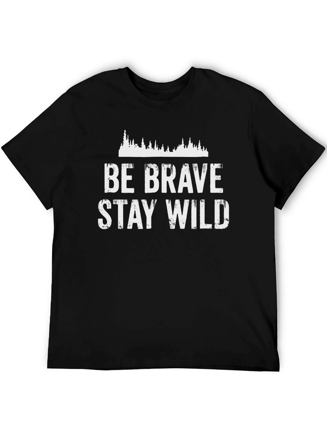 Be Brave Stay Wild Graphic Tee - Black
