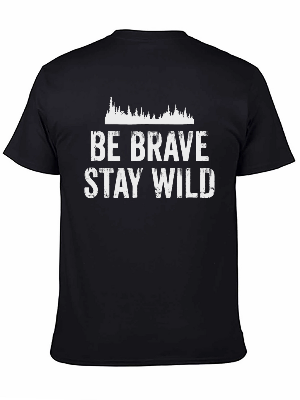 Be Brave Stay Wild Graphic Tee - Black