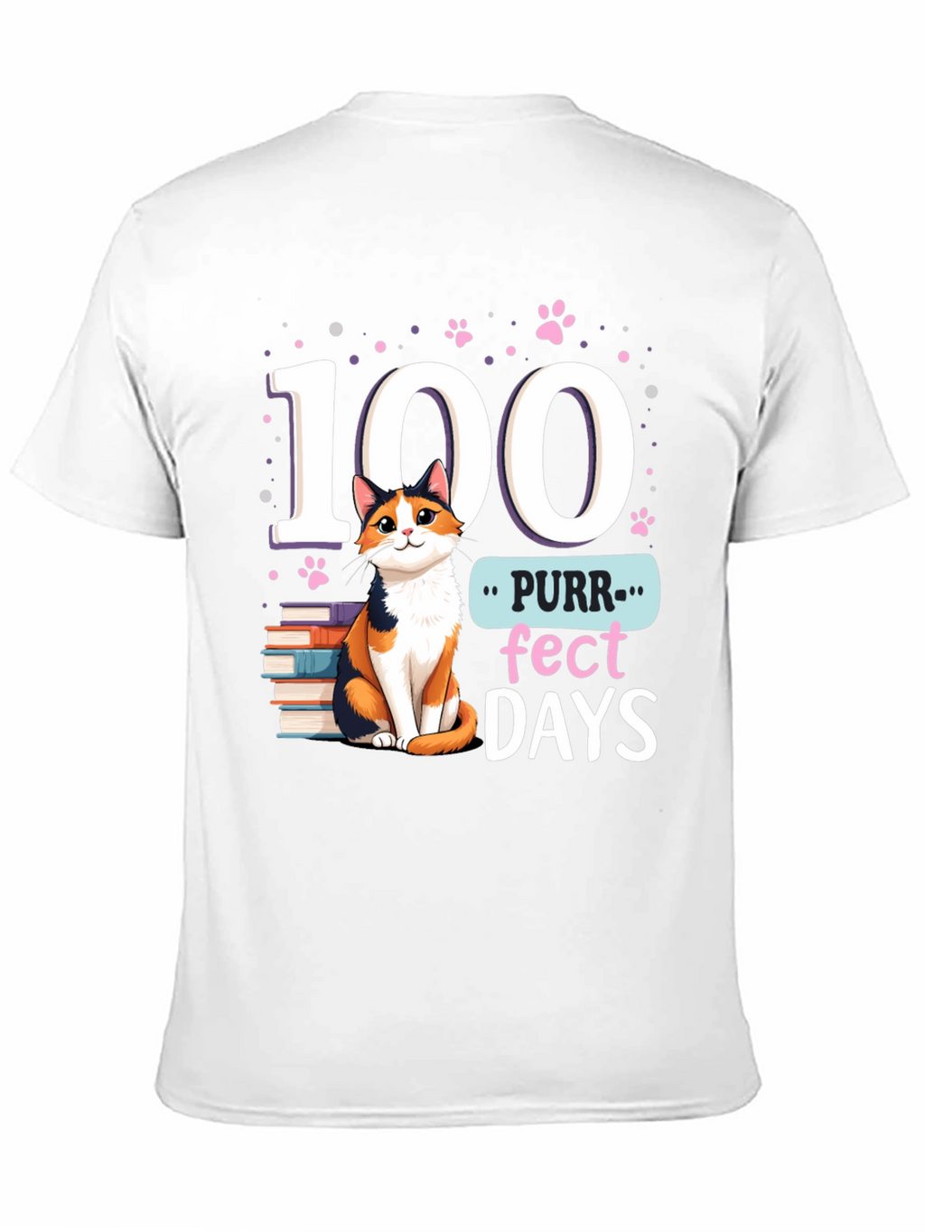 Purr-fect 100 Days T-Shirt Cat Lover Tee