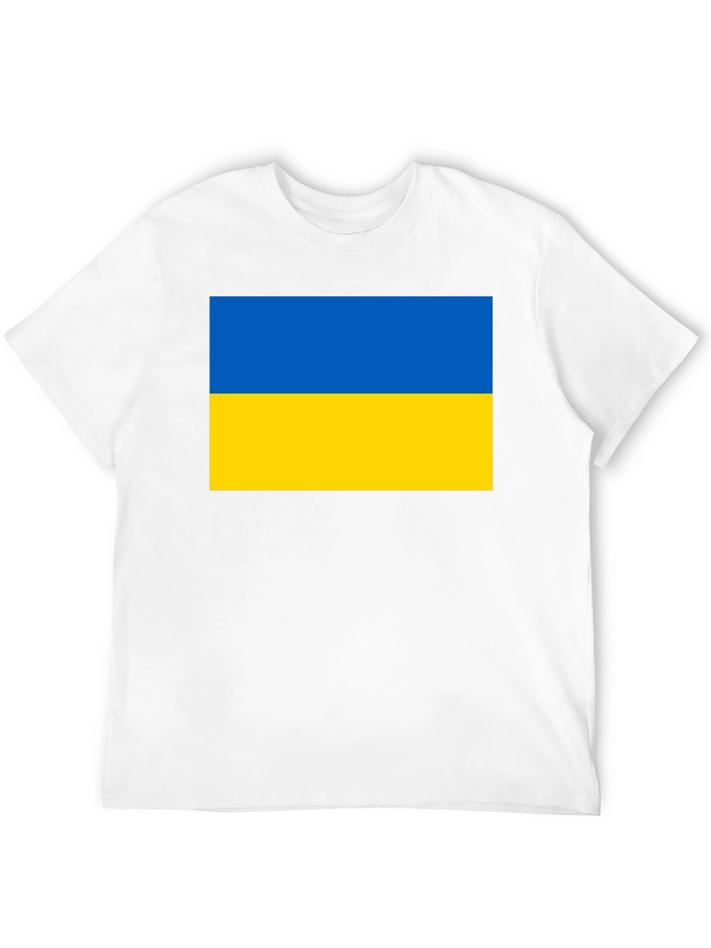 Ukraine Flag T-Shirt Black Cotton Tee