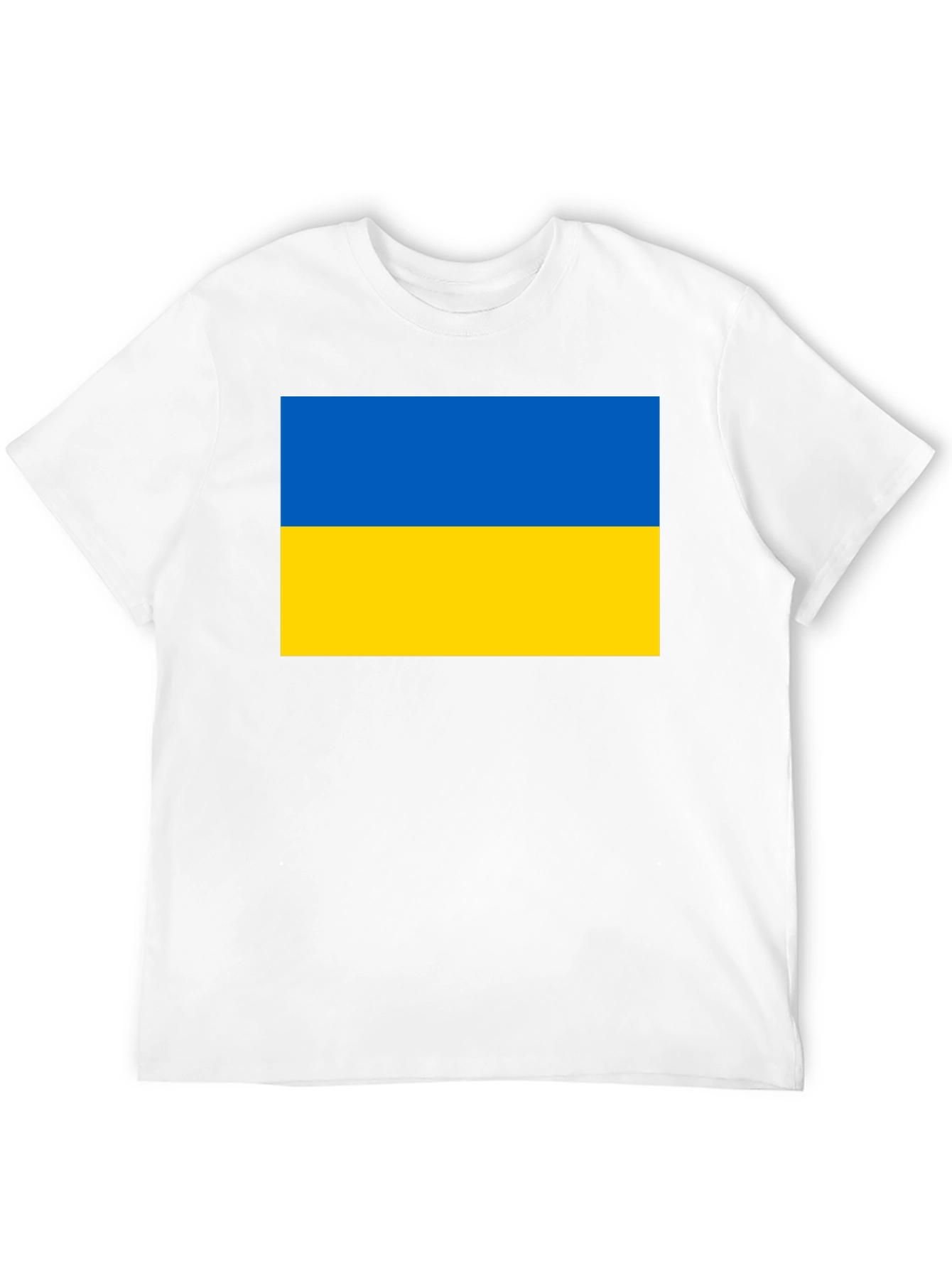 Ukraine Flag T-Shirt Black Cotton Tee