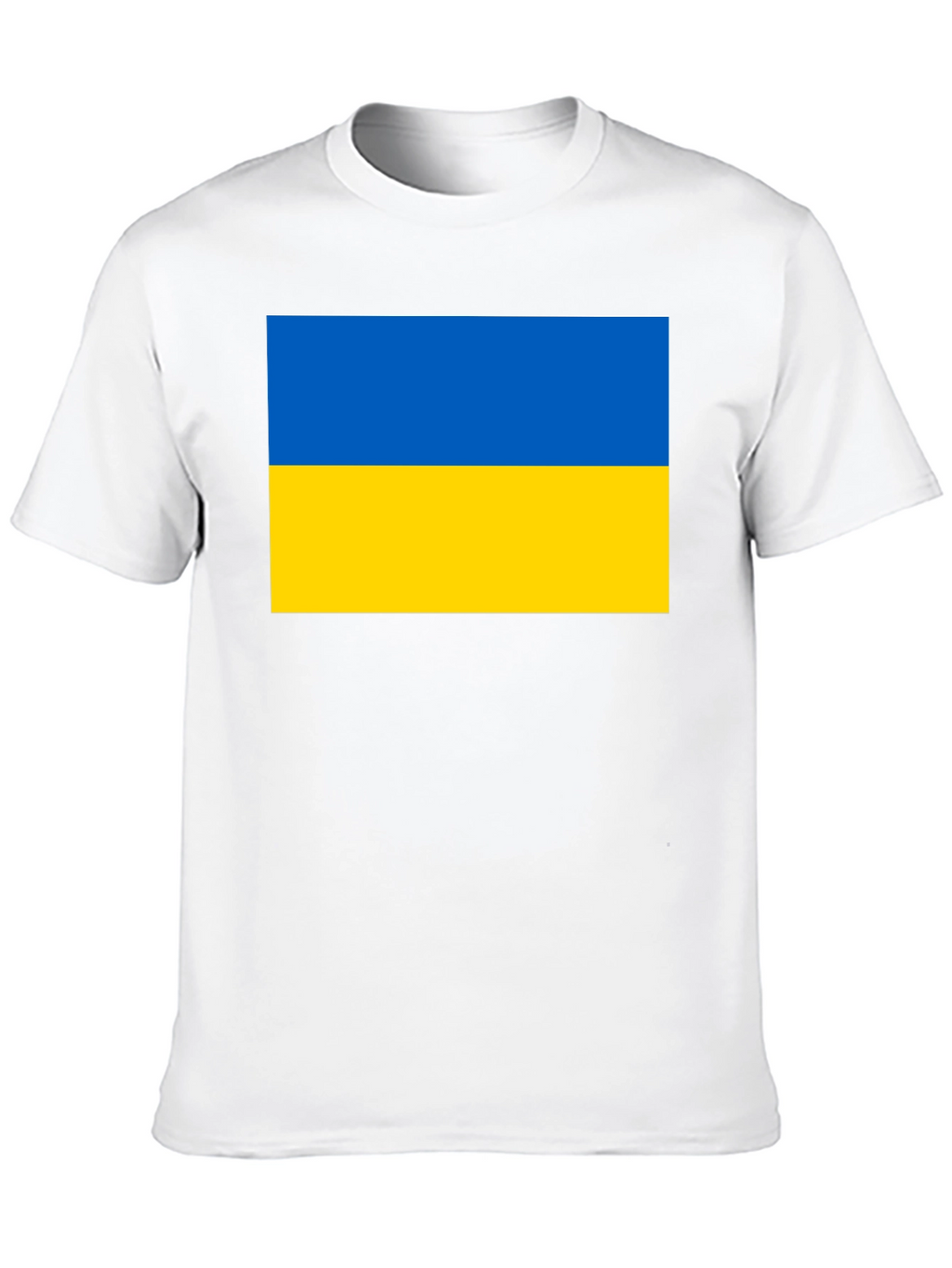 Ukraine Flag T-Shirt Black Cotton Tee