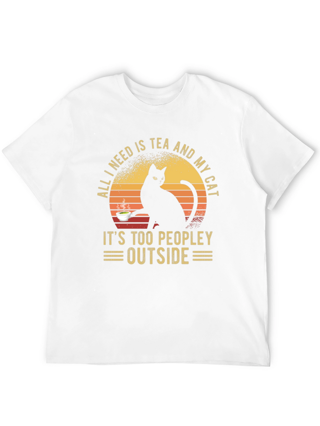 Tea and Cat Graphic Tee - Anti-Social Apparel
