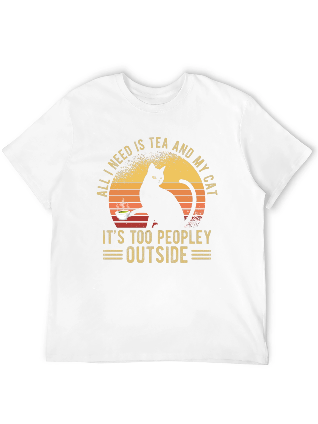 Tea and Cat Graphic Tee - Anti-Social Apparel
