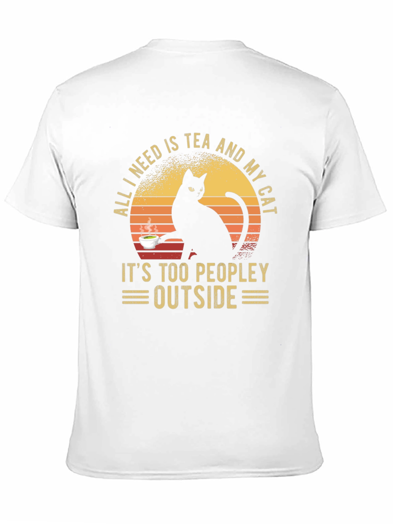 Tea and Cat Graphic Tee - Anti-Social Apparel