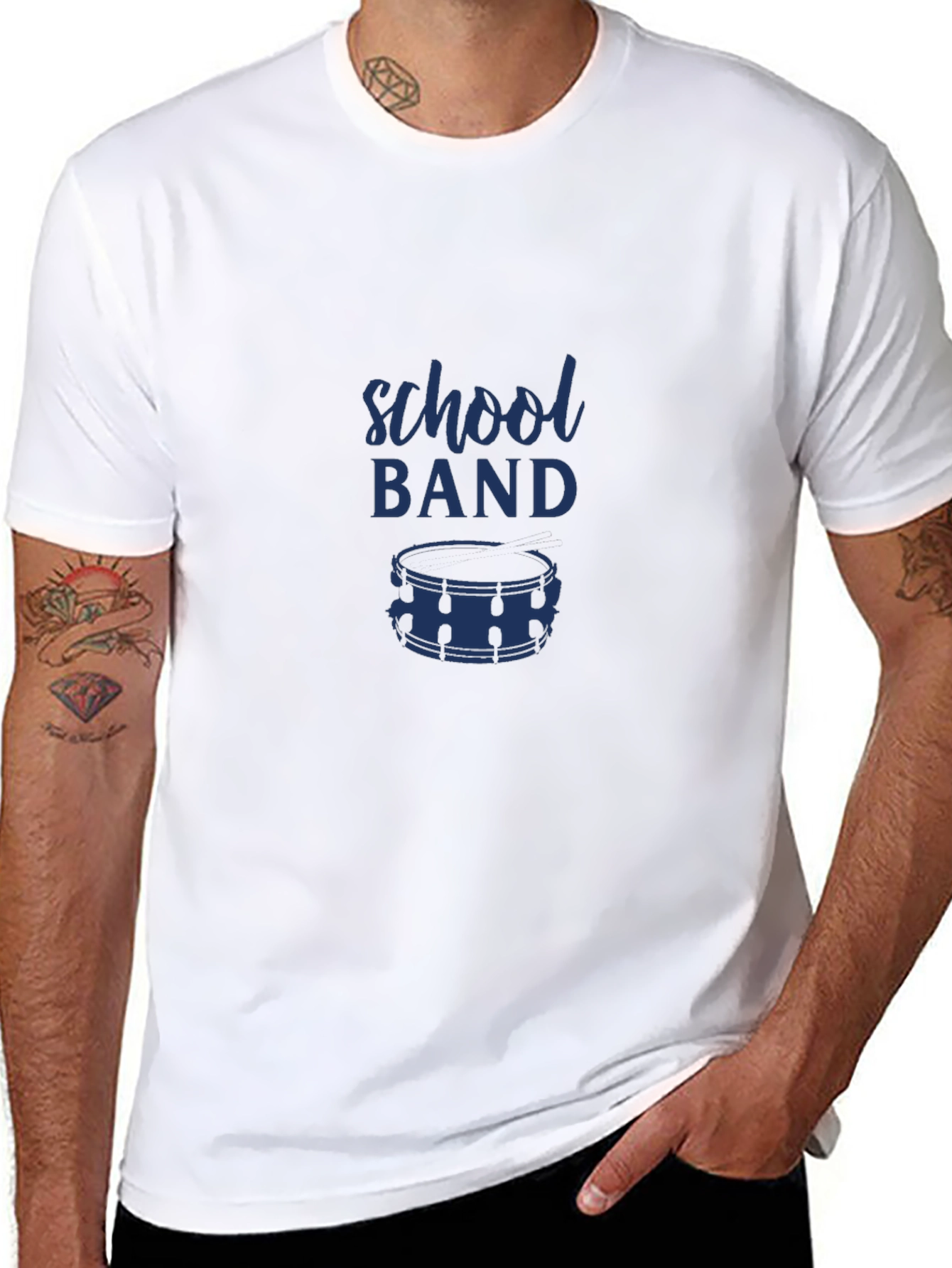 School Band T-Shirt - Black Drum Design