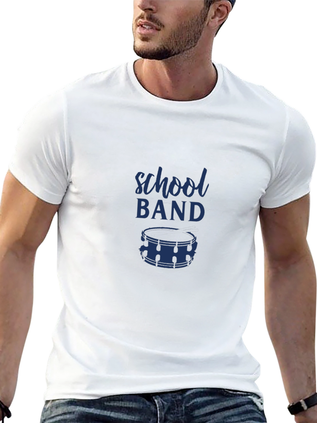 School Band T-Shirt - Black Drum Design