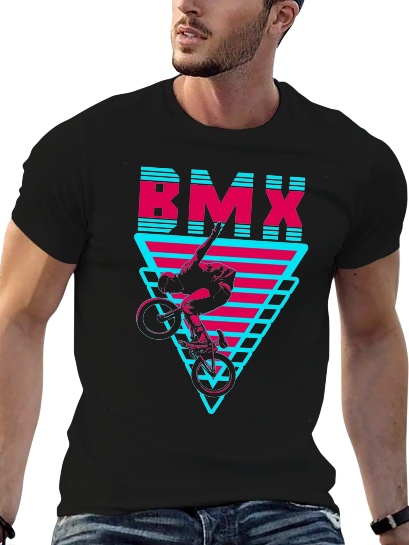 BMX Rider Graphic Tee - Black