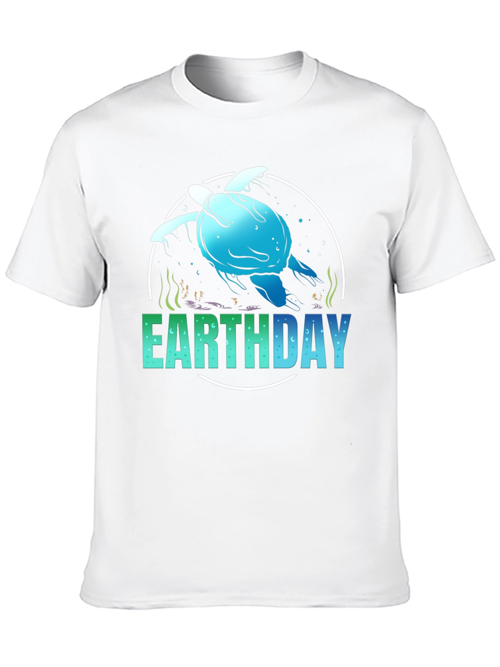Earth Day Turtle Graphic Tee - Black