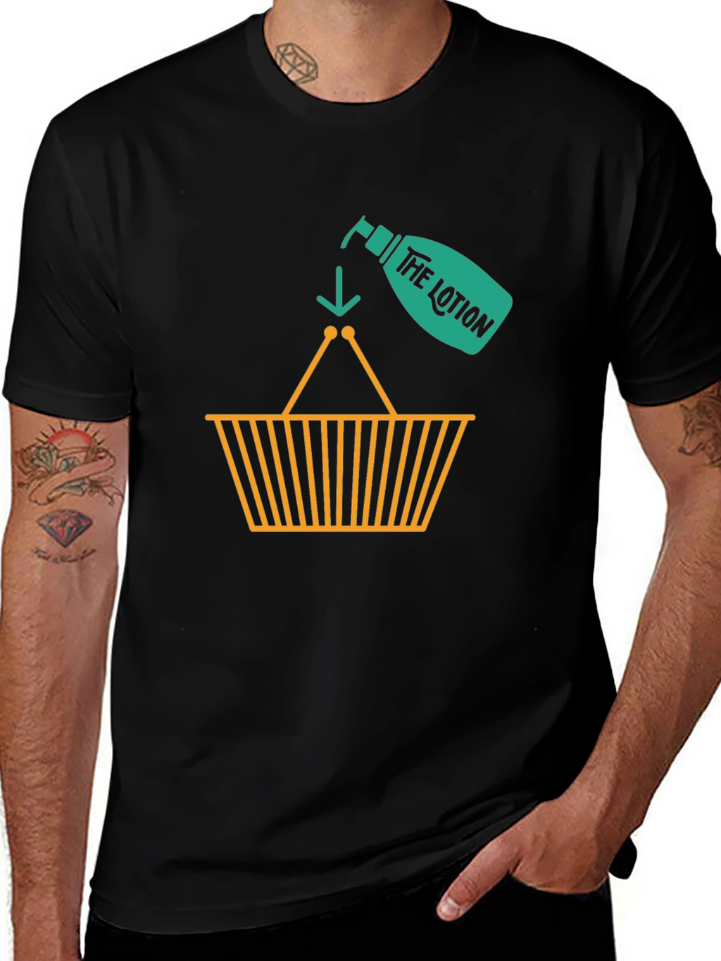 Funny The Lotion T-Shirt - Black Novelty Tee
