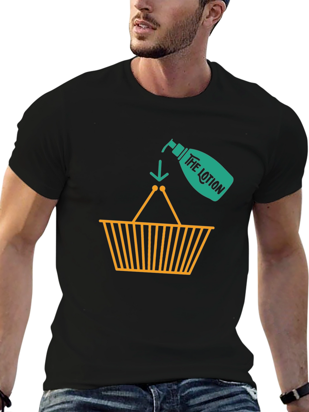 Funny The Lotion T-Shirt - Black Novelty Tee