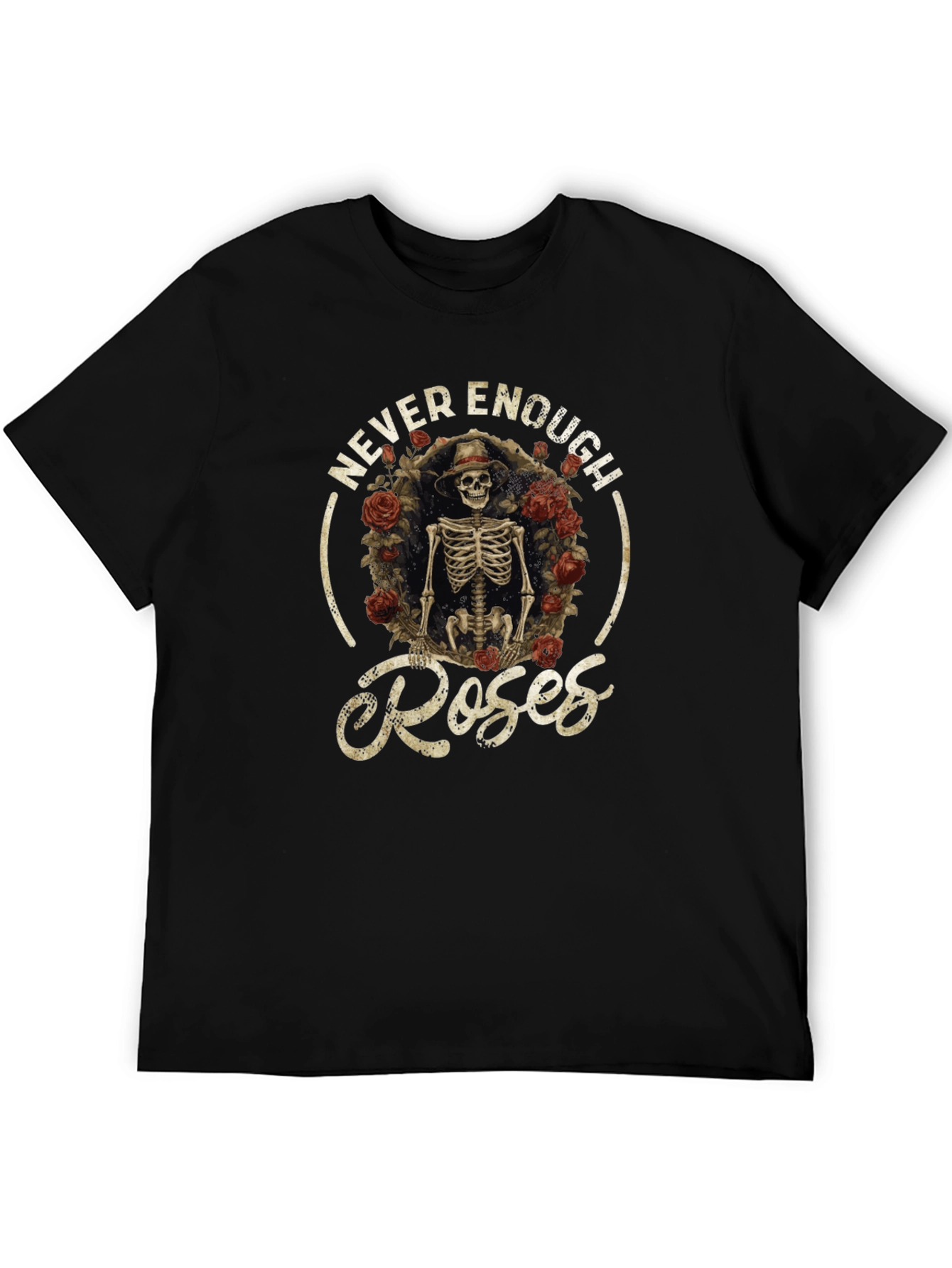 Never Enough Roses Skeleton Graphic Tee