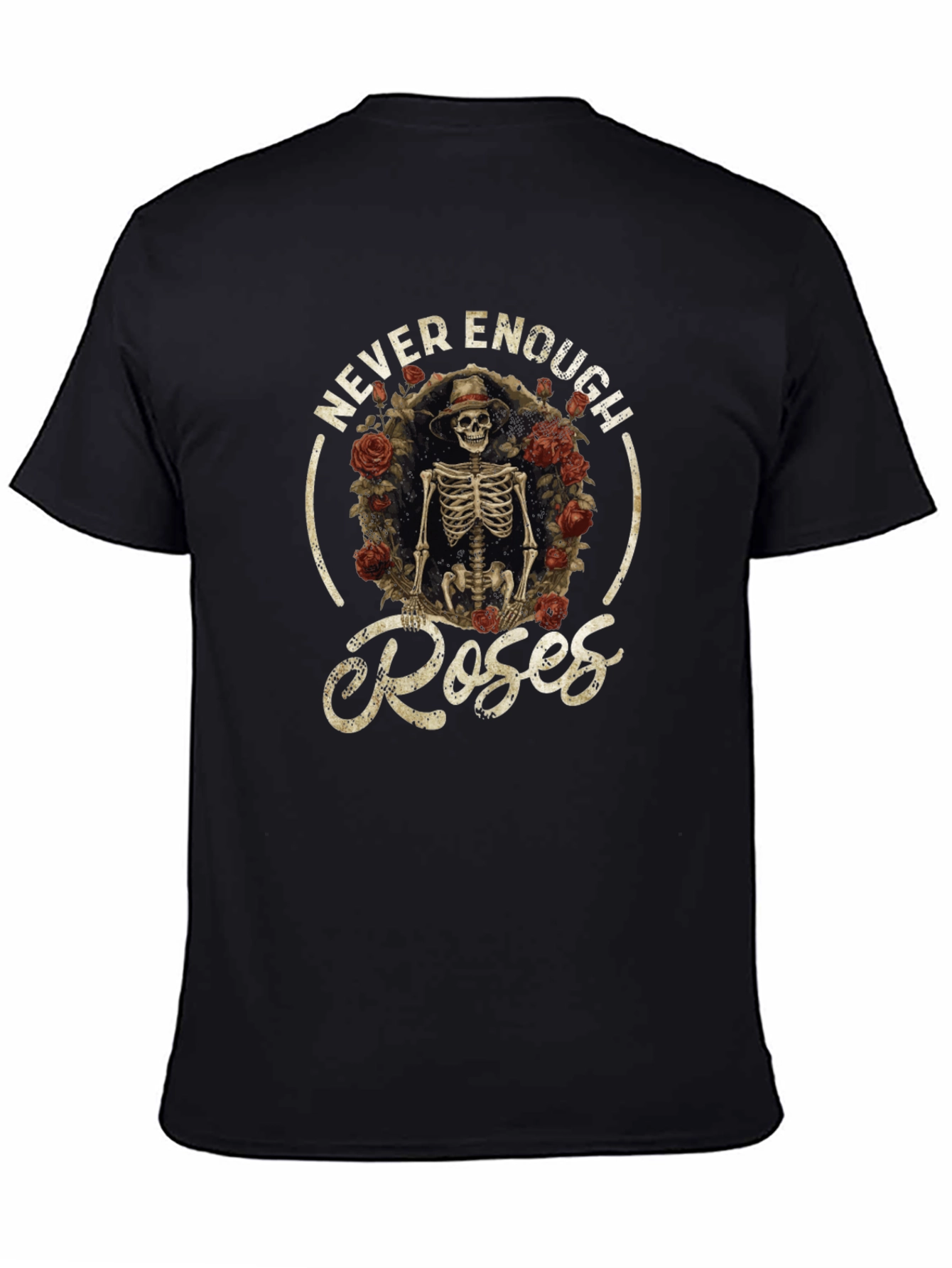 Never Enough Roses Skeleton Graphic Tee