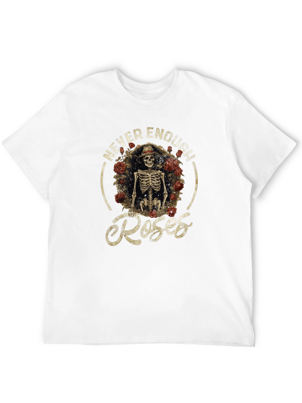Never Enough Roses Skeleton Graphic Tee