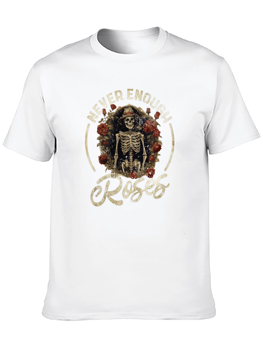 Never Enough Roses Skeleton Graphic Tee