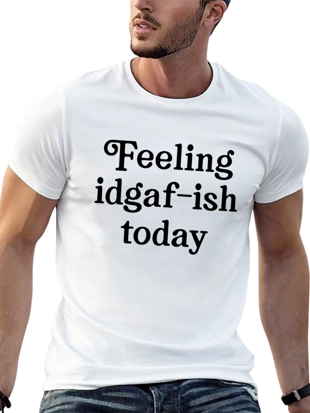 Feeling IDGAF-ish Today Black Graphic Tee