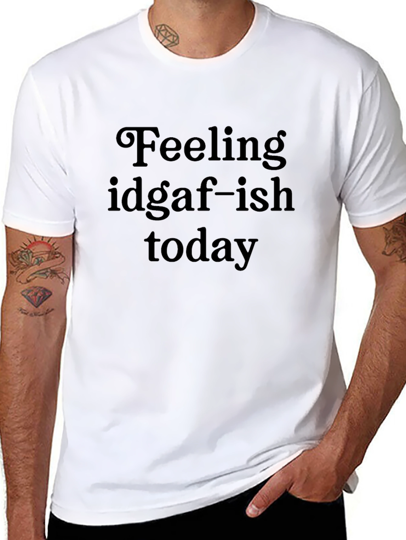 Feeling IDGAF-ish Today Black Graphic Tee