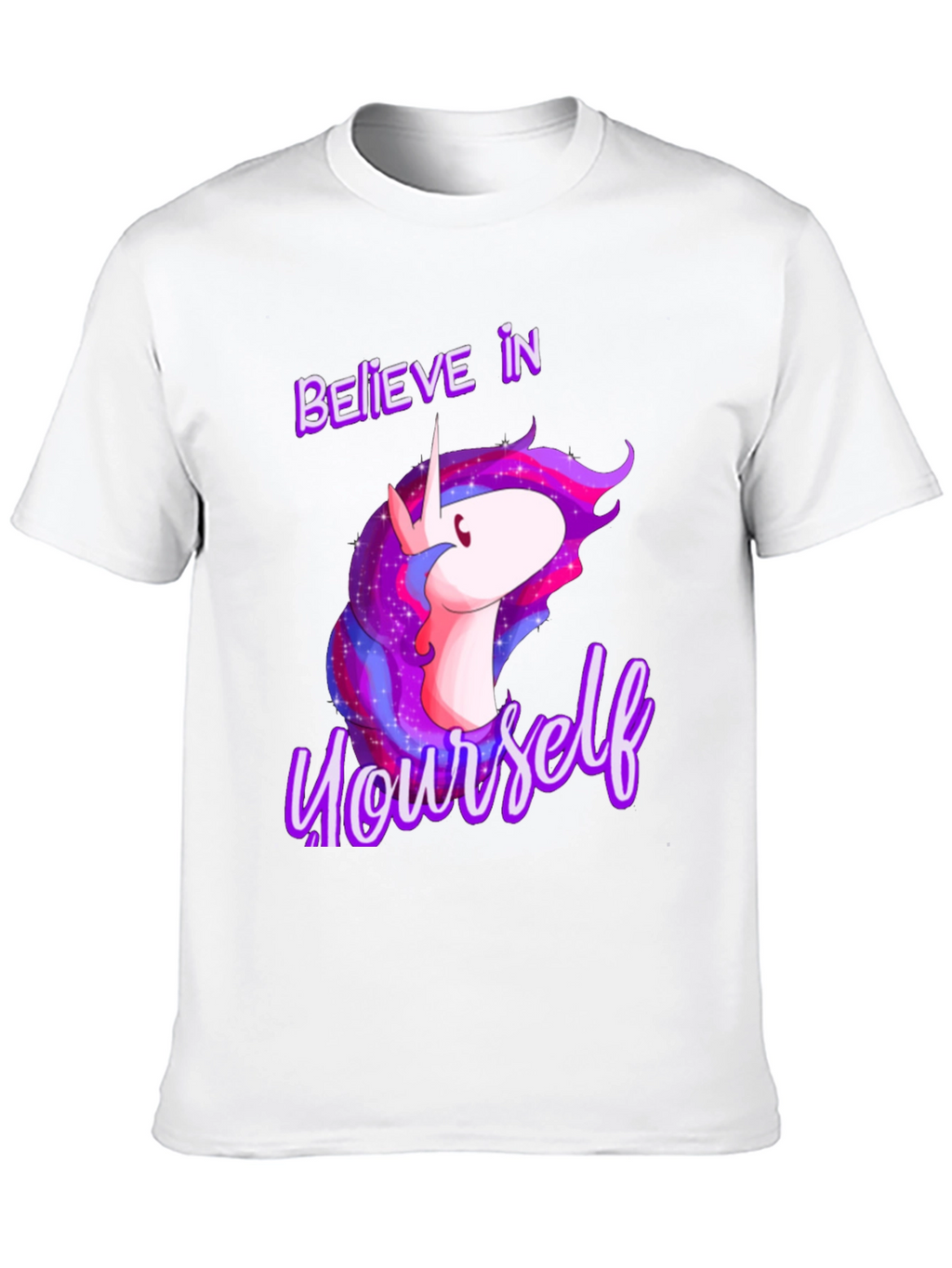 Believe In Yourself Unicorn Black T-Shirt