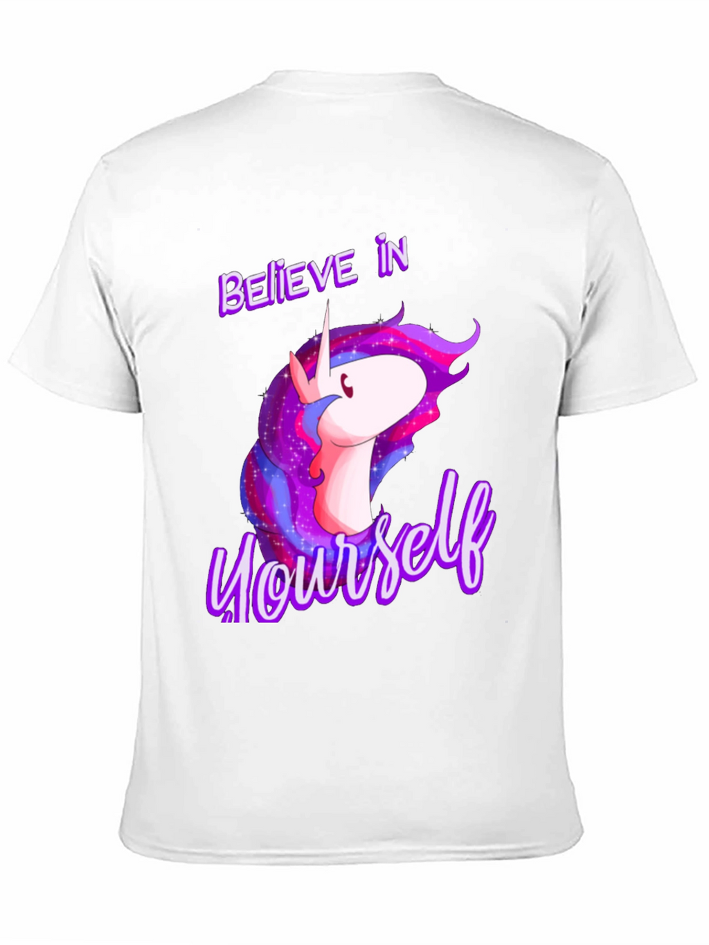 Believe In Yourself Unicorn Black T-Shirt