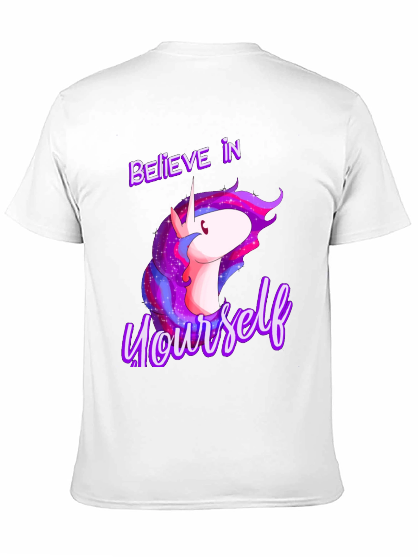 Believe In Yourself Unicorn Black T-Shirt