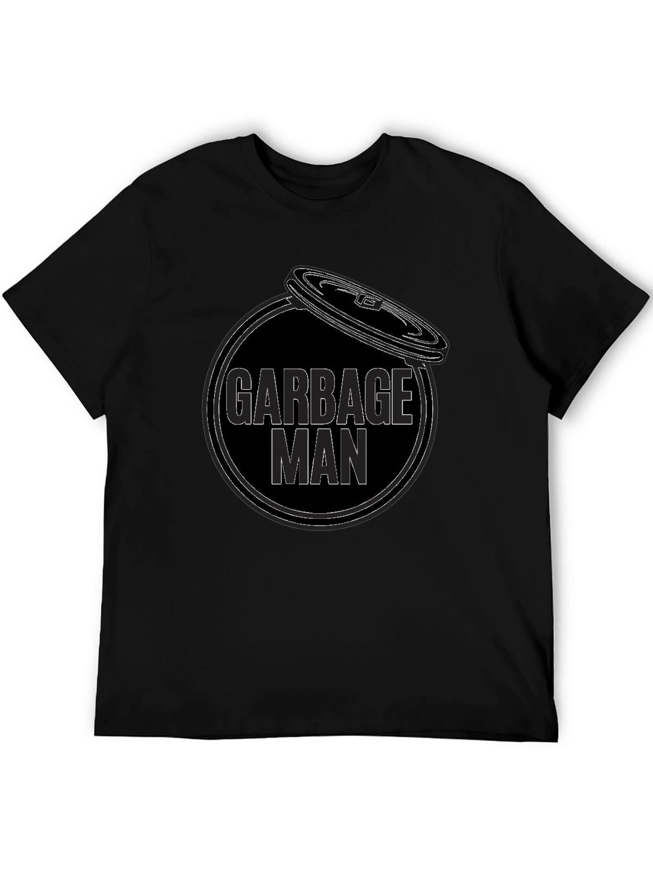 Garbage Man Graphic T-Shirt - Black Cotton Tee
