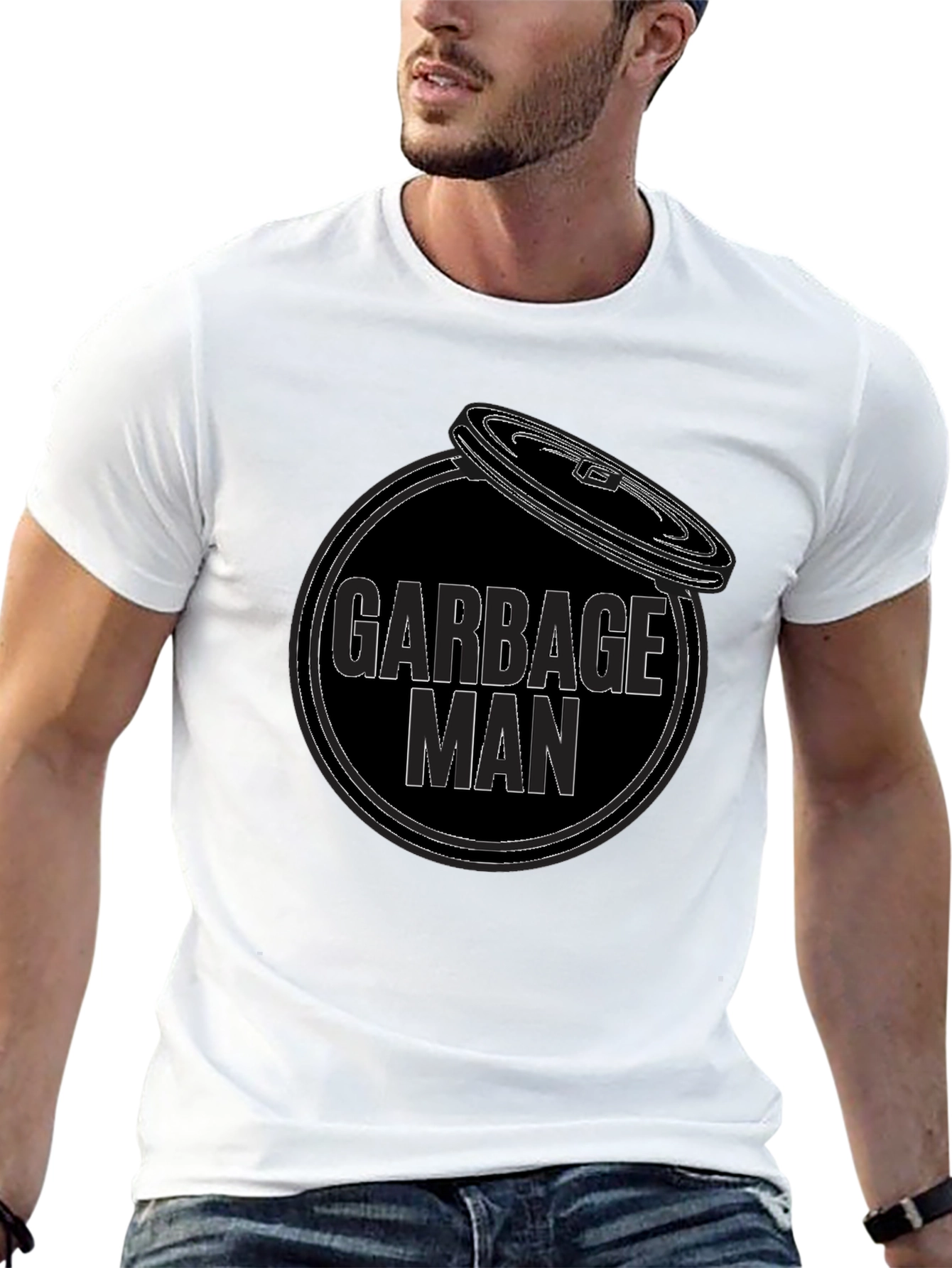 Garbage Man Graphic T-Shirt - Black Cotton Tee