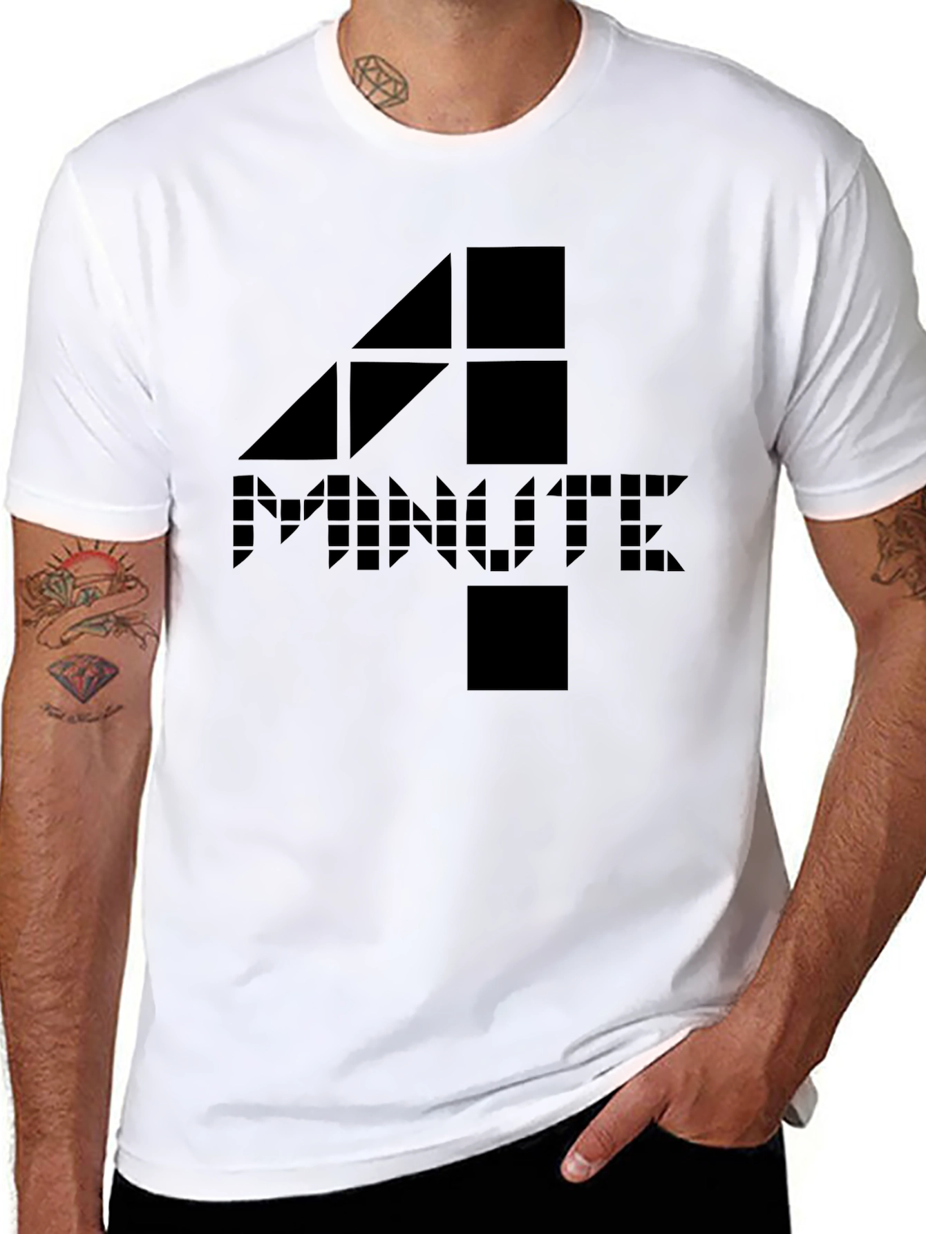 4 Minute Black Graphic Tee