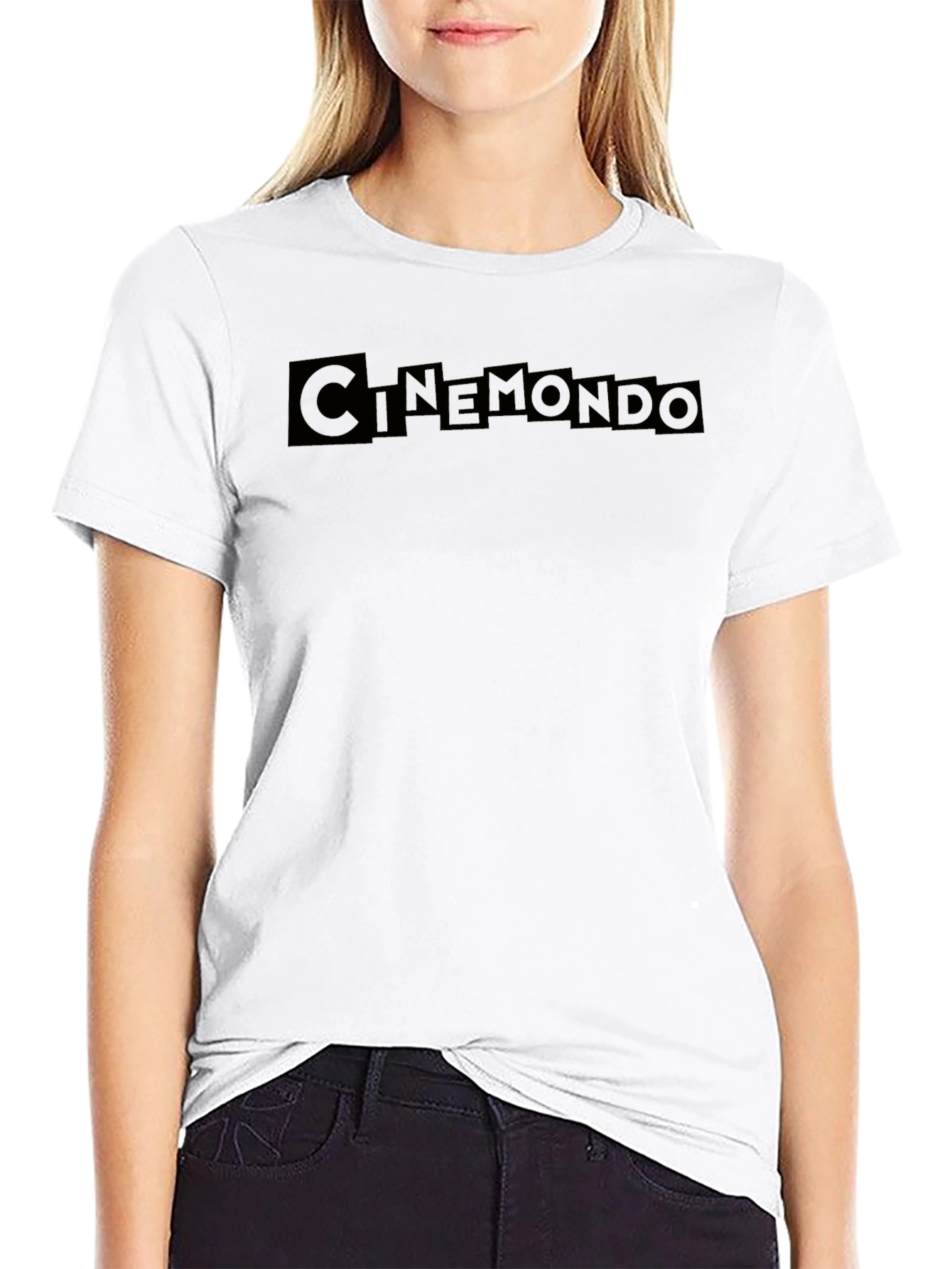 Cinemondo Black Graphic Tee - Stylish Unisex T-Shirt