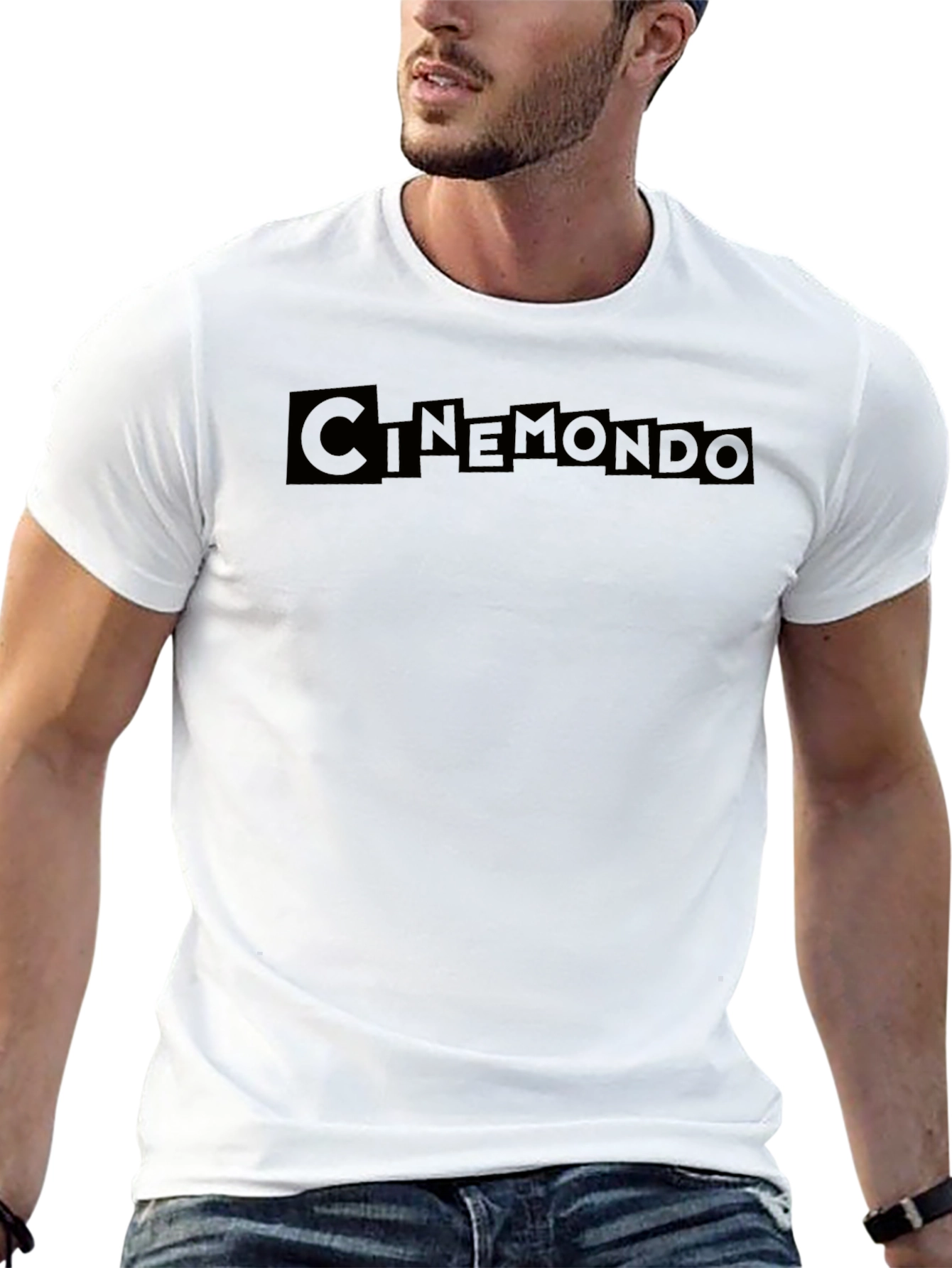 Cinemondo Black Graphic Tee - Stylish Unisex T-Shirt