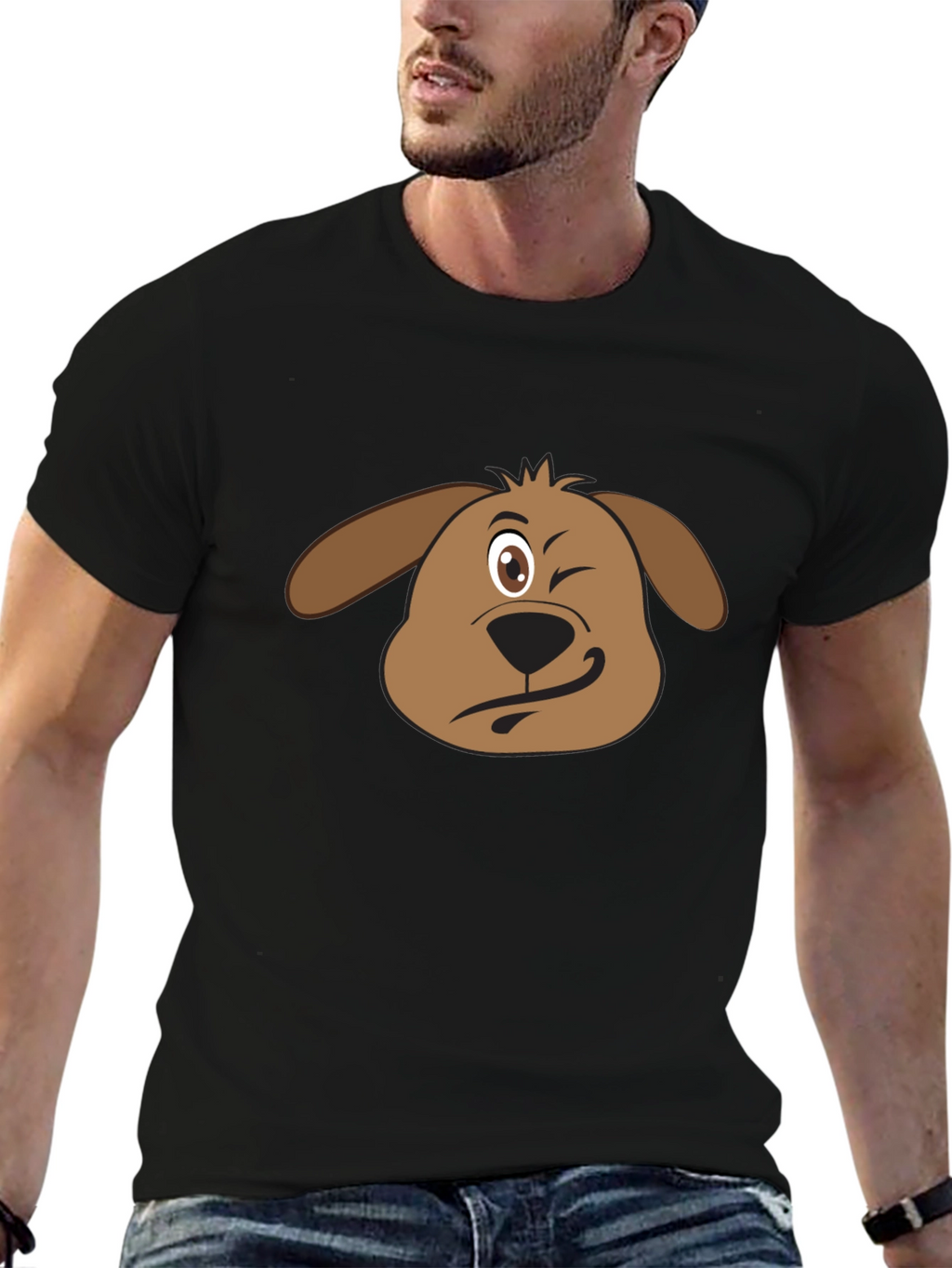 Funny Dog Winking T-Shirt - Cute Graphic Tee