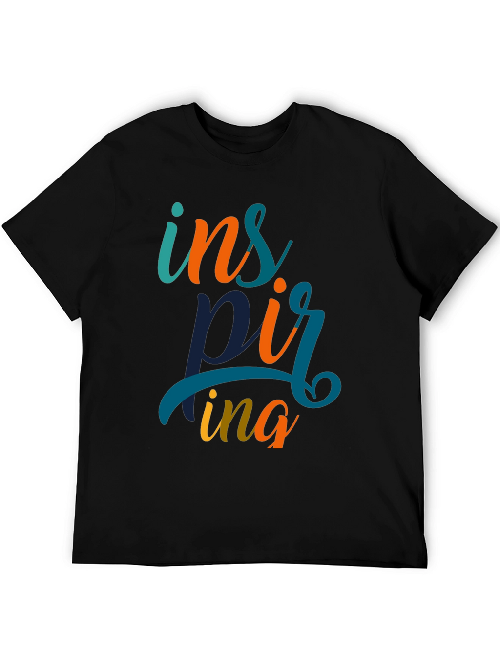 Inspiring Graphic Print Black T-Shirt