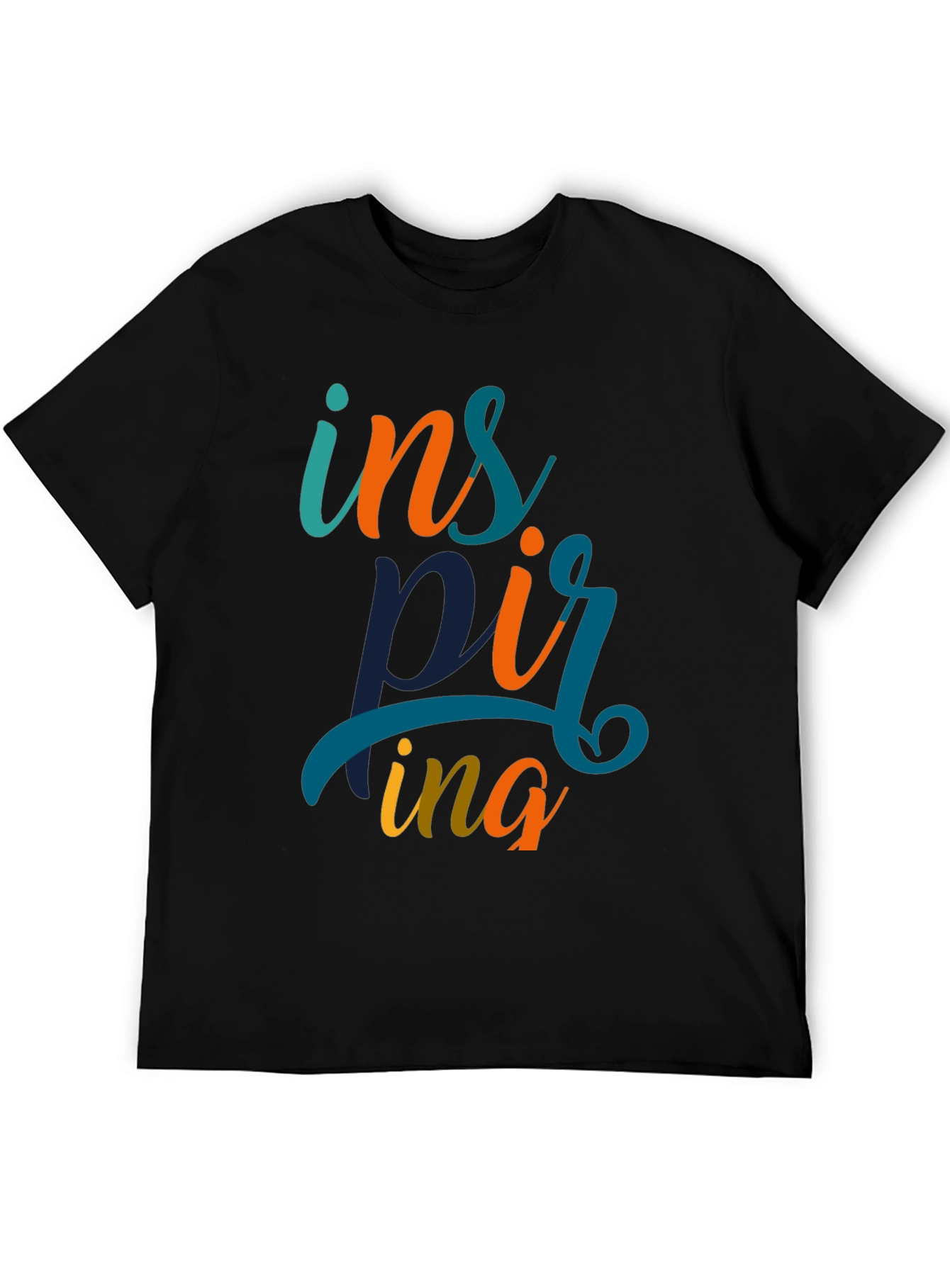 Inspiring Graphic Print Black T-Shirt