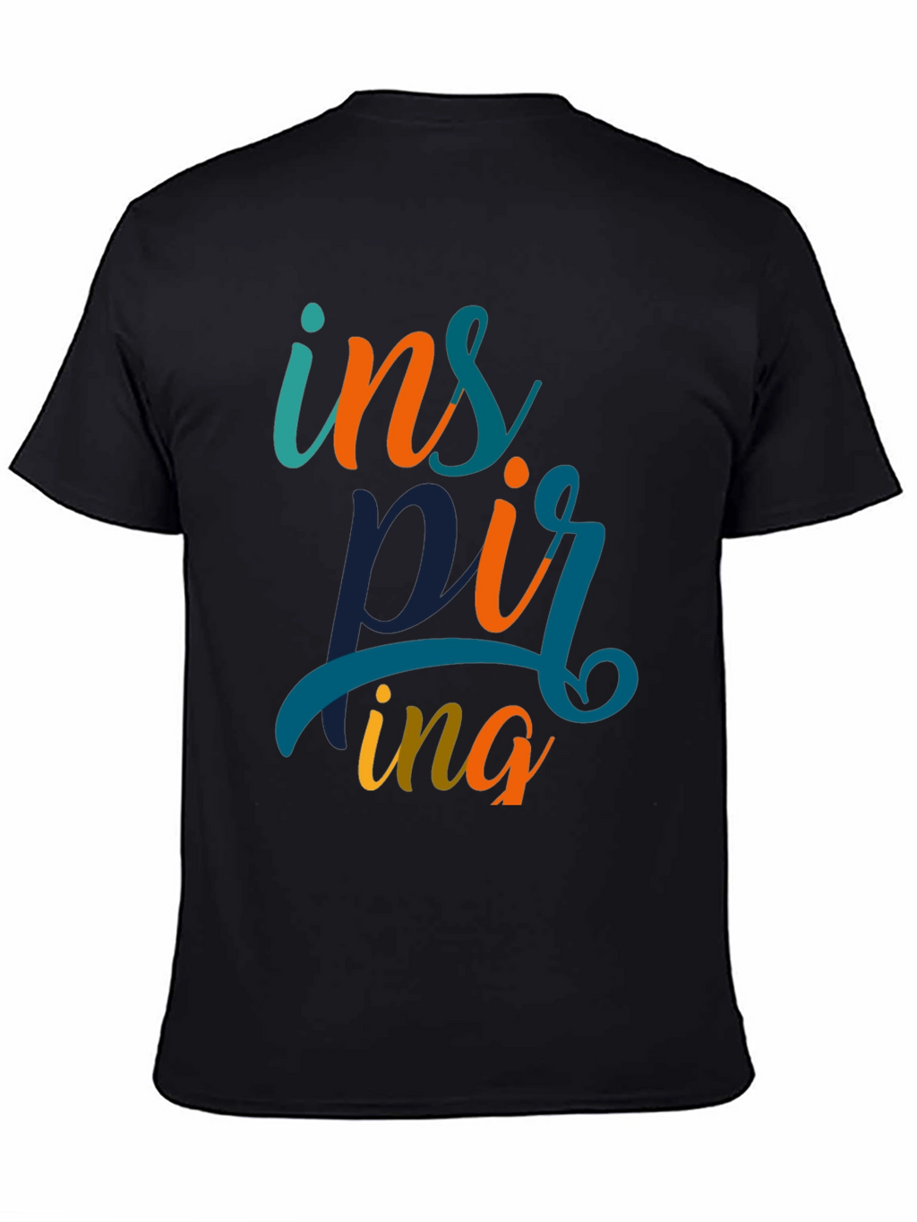 Inspiring Graphic Print Black T-Shirt