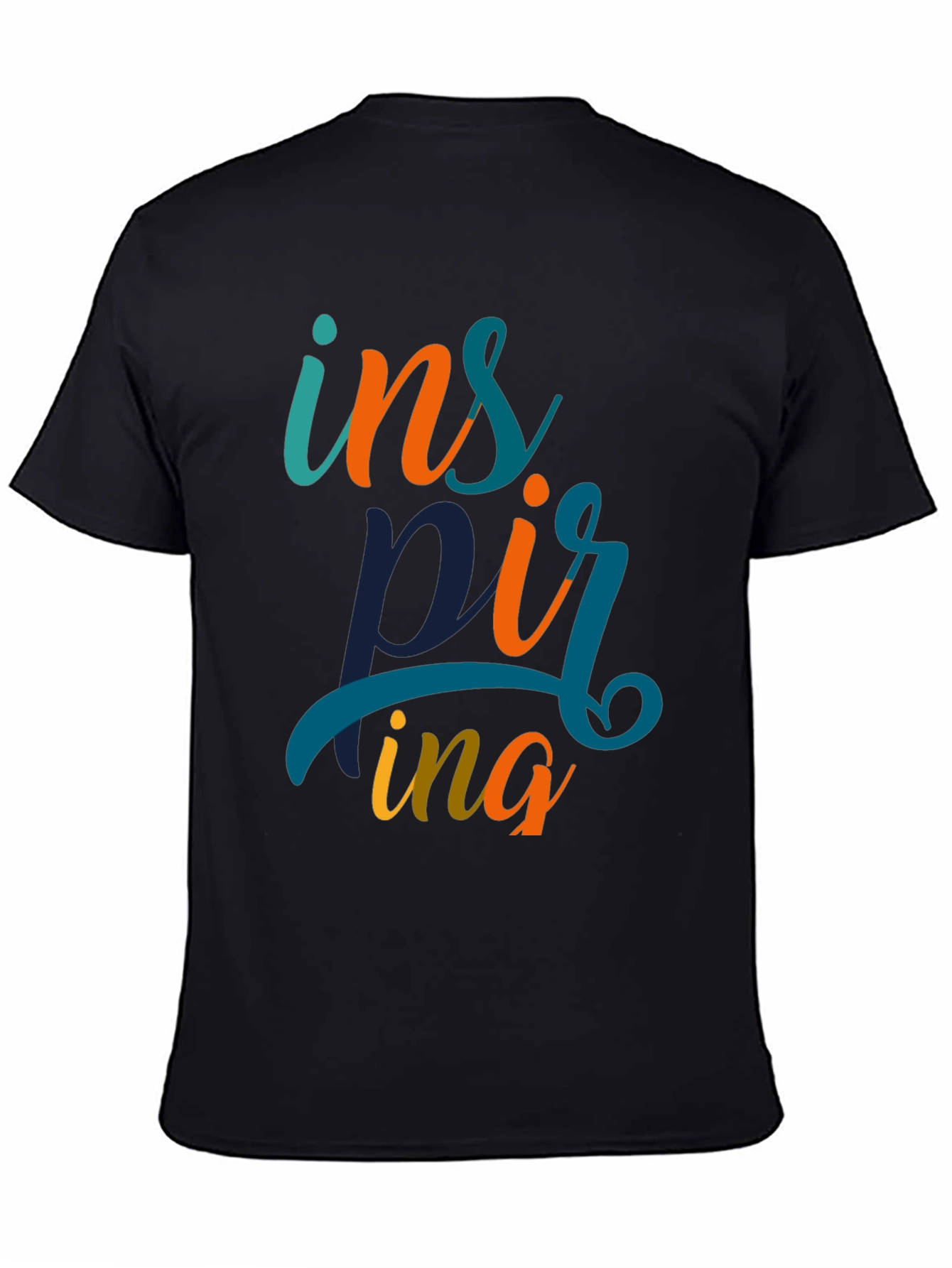 Inspiring Graphic Print Black T-Shirt