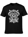 Abstract Swirl Graphic Tee - Black Casual Shirt