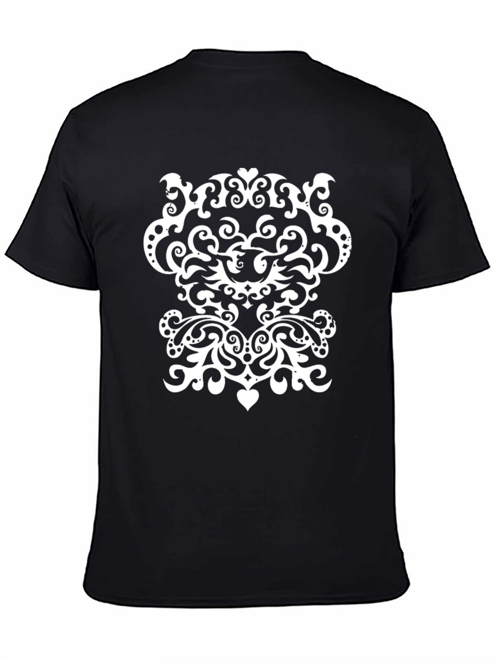 Abstract Swirl Graphic Tee - Black Casual Shirt