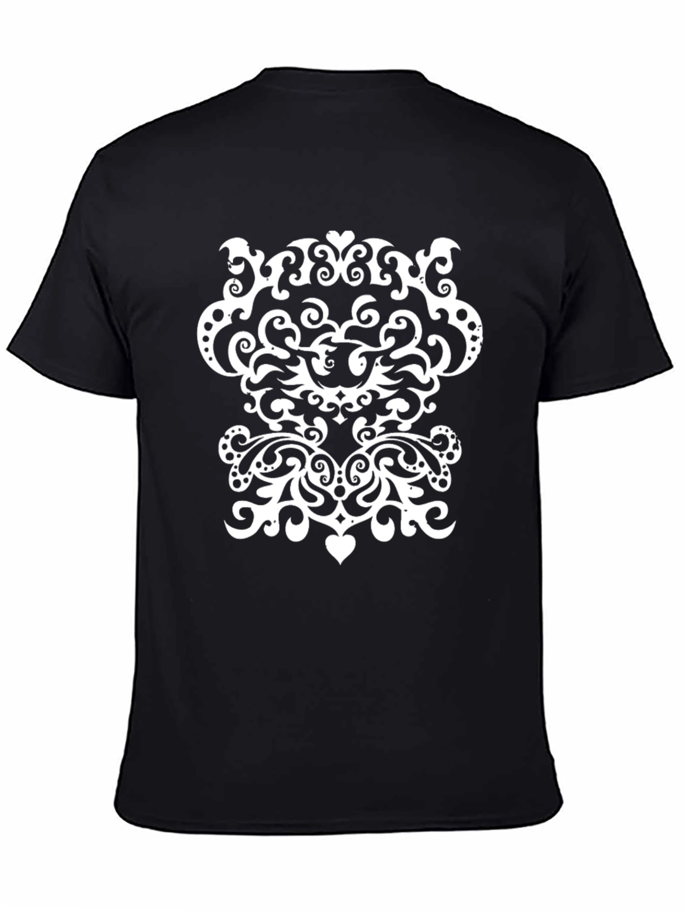 Abstract Swirl Graphic Tee - Black Casual Shirt