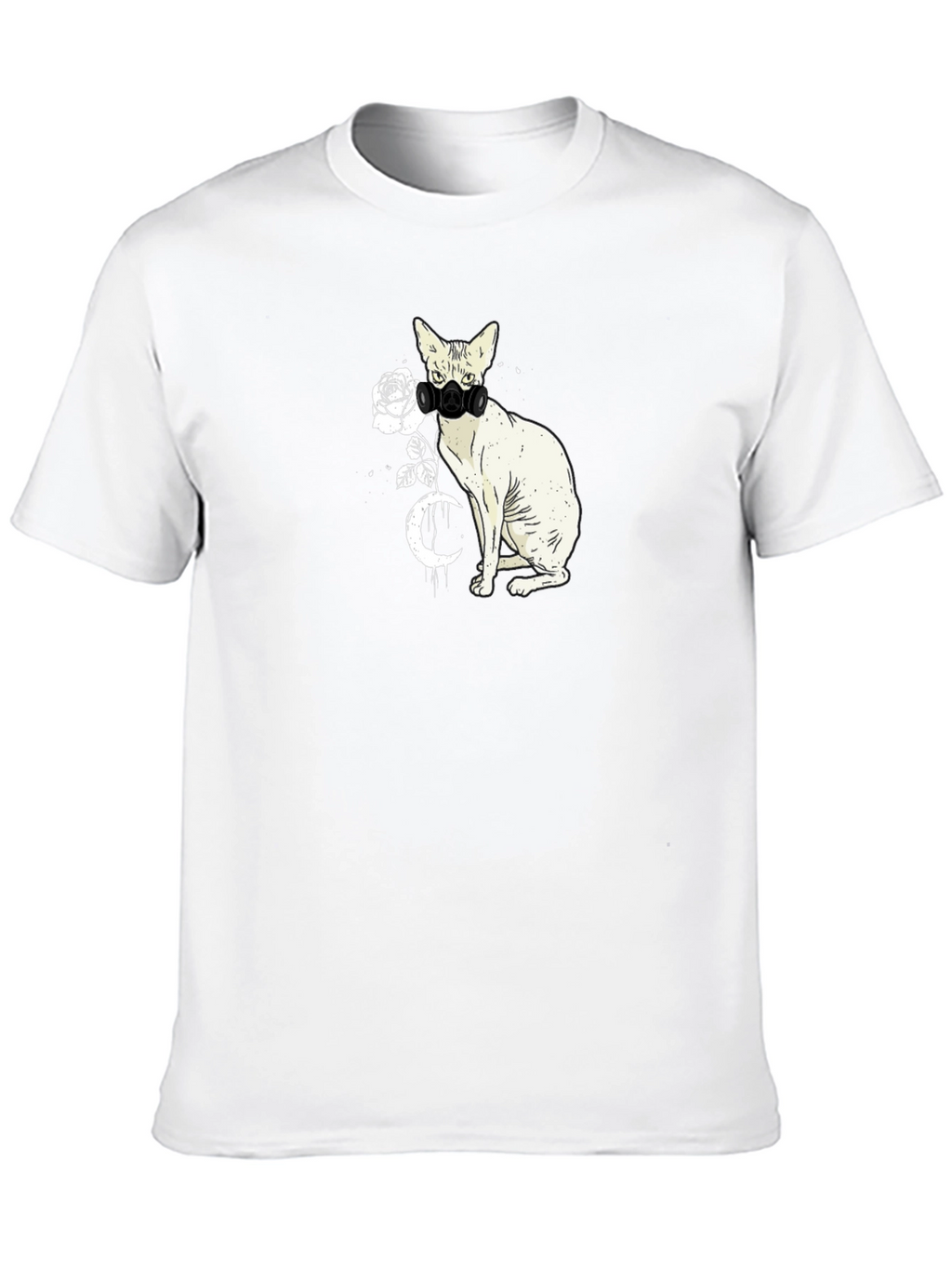 Cat with Mask Graphic T-Shirt