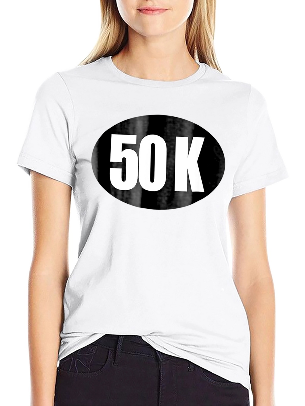 50K Run T-Shirt - Black Cotton Blend