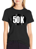 50K Run T-Shirt - Black Cotton Blend