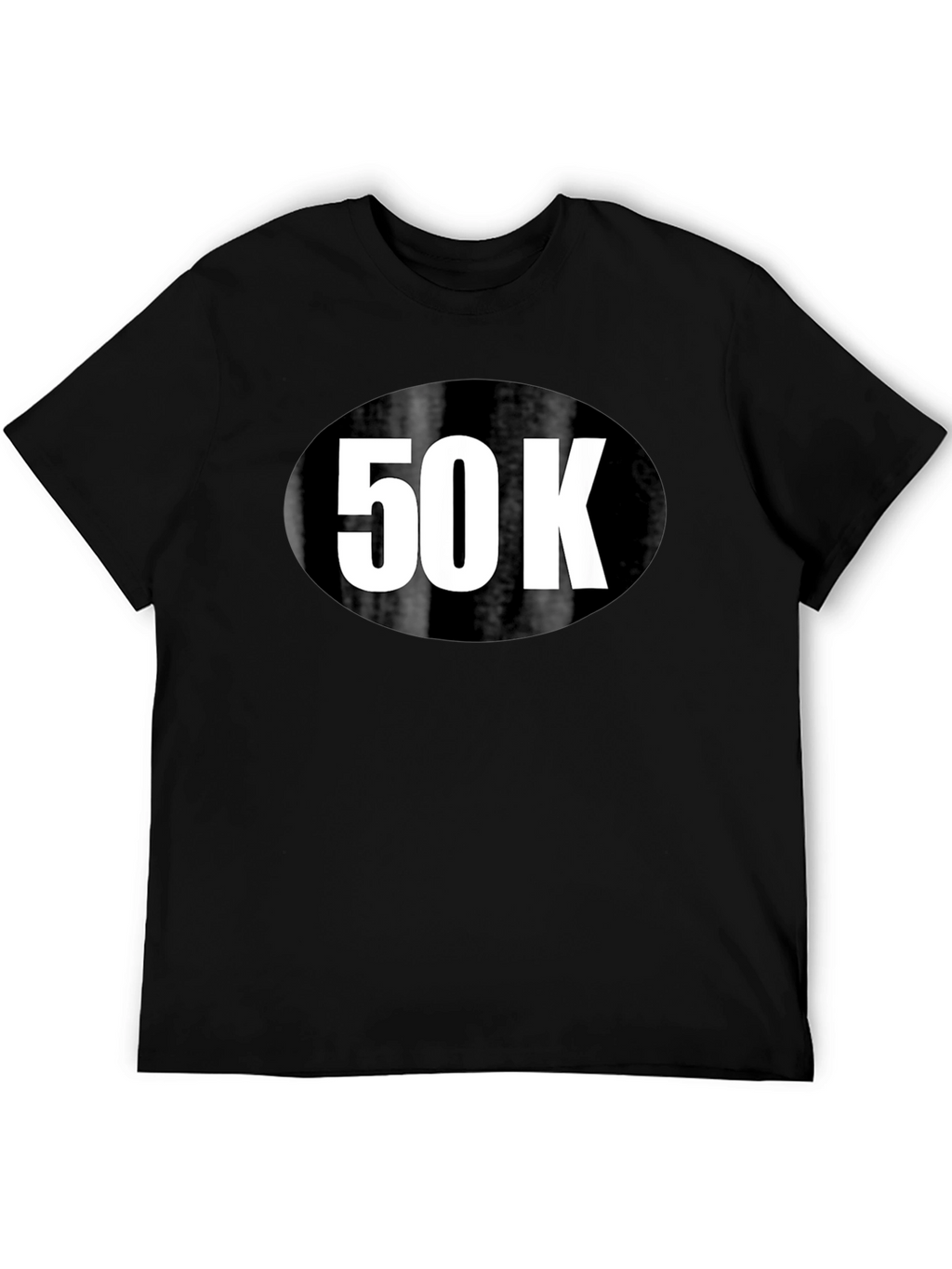 50K Run T-Shirt - Black Cotton Blend