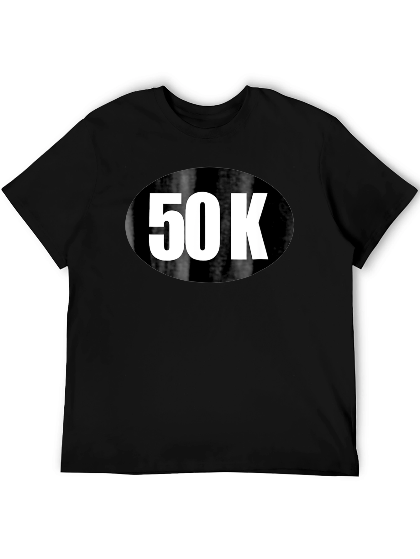 50K Run T-Shirt - Black Cotton Blend