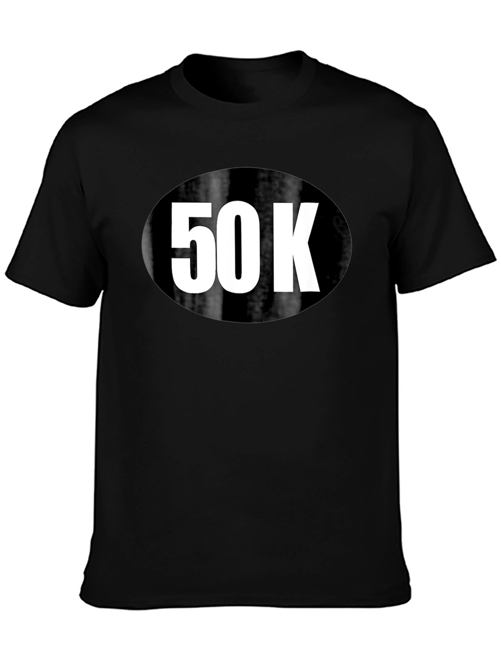 50K Run T-Shirt - Black Cotton Blend