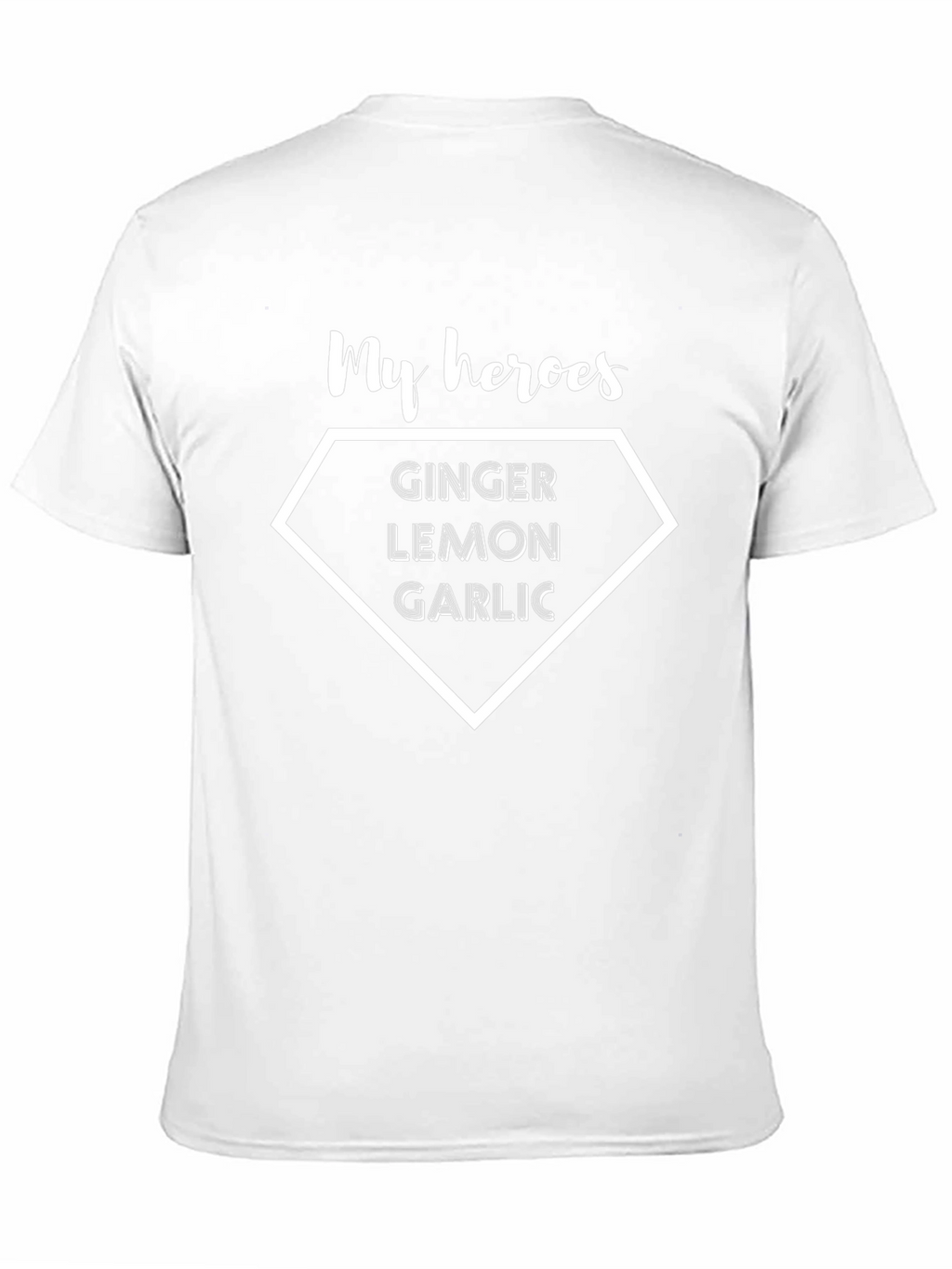 My Heroes T-Shirt: Ginger Lemon Garlic Superhero Tee