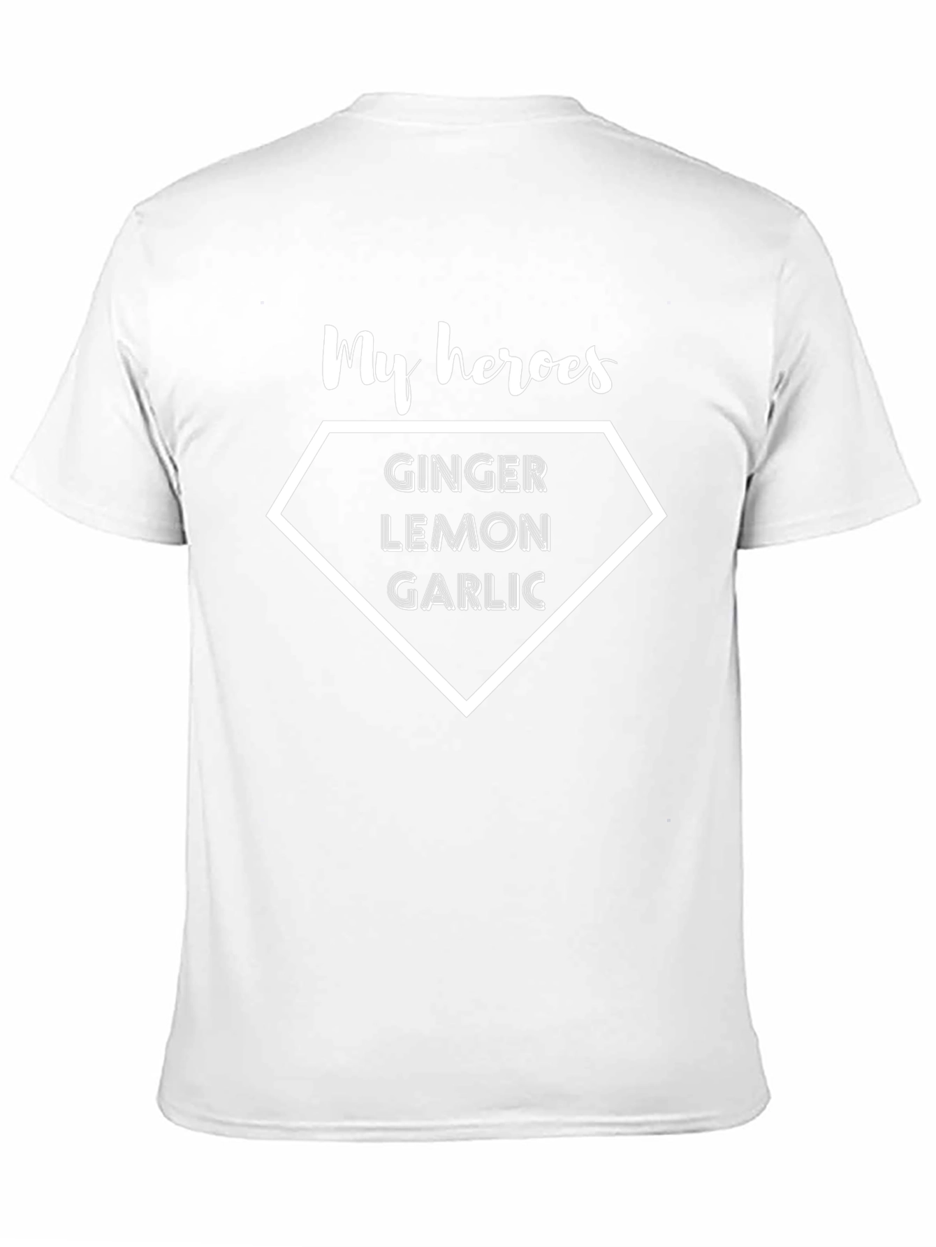My Heroes T-Shirt: Ginger Lemon Garlic Superhero Tee