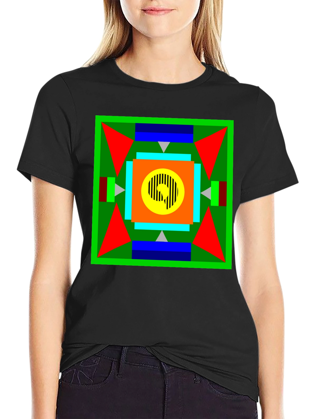 Geometric Patterned T-Shirt