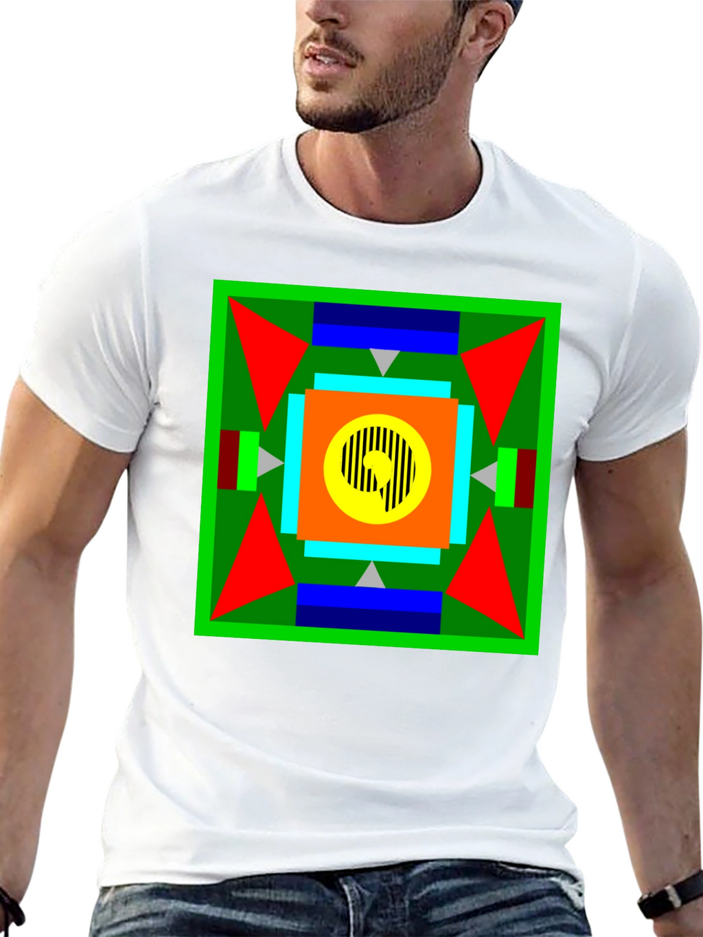 Geometric Patterned T-Shirt